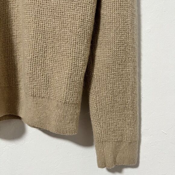 NORDSTROM Wool Alpaca Blend Colorblock Knit Sweater Size L Orange Striped Men’s - Picture 4 of 6